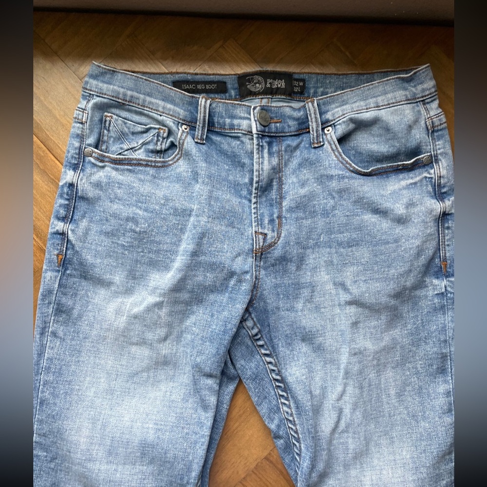 Mens Seeded and Sewn Jeans Isaac Regular Boot